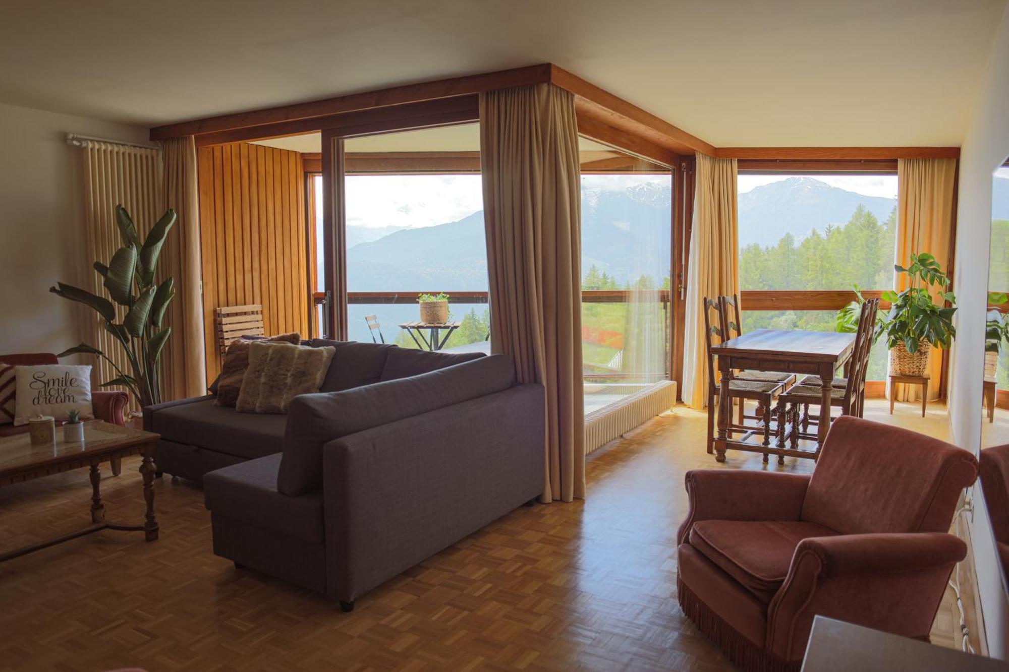 Mountain View Apartment With Parking & Fast Wifi Crans-Montana Esterno foto